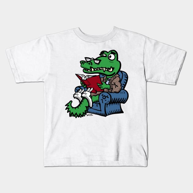 Grandpa Gator Kids T-Shirt by BenSimons